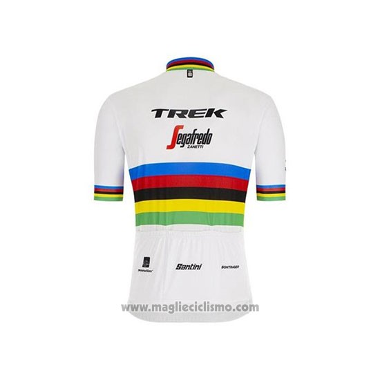 2020 Abbigliamento Ciclismo UCI Mondo Campione Trek Segafredo Manica Corta e Salopette